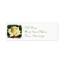 Ivory Rose Return Address Label