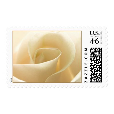 Ivory Rose Wedding Postage Stamps by PMCustomWeddings