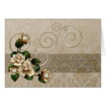 Ivory Roses Wedding Card