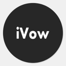 iVow Round Sticker