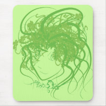 Ivy Medusa Green Mouse Pad