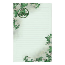 Ivy Triskel Lined Stationery Paper