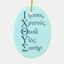 IXOYE Acronym - Blue Christmas Tree Ornaments