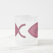 IXOYE Christian Fish Symbol - Red Parchment Coffee Mug