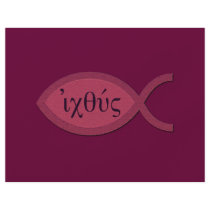 IXOYE Greek Text - Red Parchment Personalized Flyer