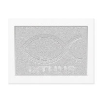 IXTHUS Symbol - Silver Plaque oblong Postcards