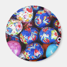 Iznik Design Ceramic Eggs Refrigerator Magnets