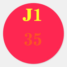 J1, 35 ROUND STICKER