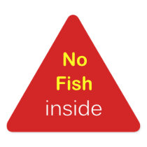 j3 - Food Label ~ NO FISH INSIDE.