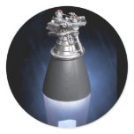 J-2X Rocket Engine Round Stickers