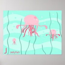 J for Jellyfish Poster