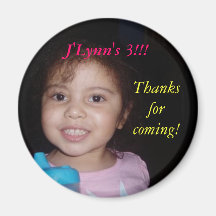j, J'Lynn's 3!!!, Thanksforcoming! Fridge Magnet