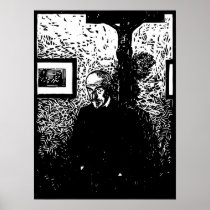 J.-K. Huysmans Woodcut Posters