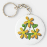 J Monogram Tri Flower Keychains