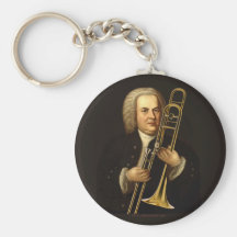 J.S. Bach with Trombone Keychain