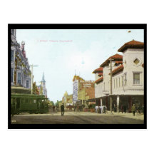 J Street Fresno California Vintage Post Cards