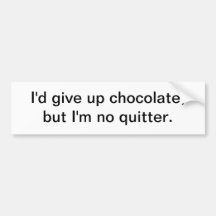 J'abandonnerais le chocolat - adhésif pour pare-ch autocollant pour voiture