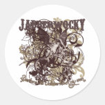 Jabberwocky Carnivale Style Round Stickers