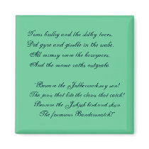 Jabberwocky Magnent Refrigerator Magnet