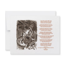 Jabberwocky Poem by Lewis Carroll Personalized Announcement