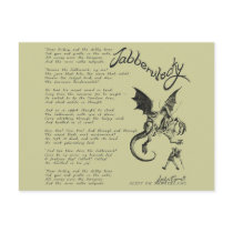 Jabberwocky Poem Post Cards
