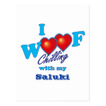 J'aboie Saluki Carte Postale