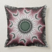 Jack Frost - Maroon Throw Pillows
