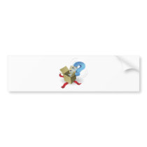 Jack in the box question mark concept bumper stickers