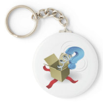 Jack in the box question mark concept keychains