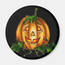 JACK-O-LANTERN by SHARON SHARPE Magnet