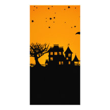 Jack O Lantern Manor Custom Photo Card