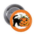 Jack-O-Lantern N Cat Button