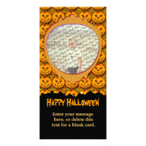 Jack-O-Lantern Pattern PhotoCard Template Photo Card