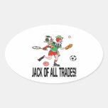 Jack Of All Trades Oval Stickers
