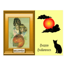 Jack O'lantern Halloween Post Card