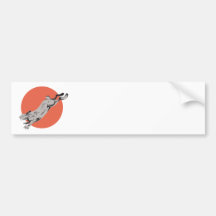 Jack Rabbit Jumping Bumper Stickers
