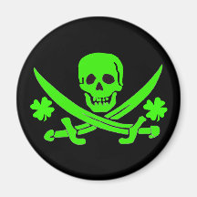 Jack Rackham-Shamrock Refrigerator Magnets