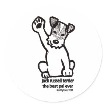 Jack Russell Best Pal Round Sticker