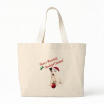 Jack Russell Christmas Wishes Canvas Bags