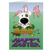 Jack Russell Happy Easter Card