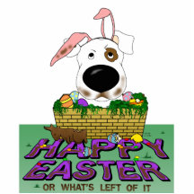 Jack Russell Happy Easter Sculpture Acrylic Cut Outs