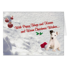 Jack Russell Puppy Hugs & Kisses Greeting Card