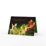 Jack Russell Subs For Rudolph Greeting Card
