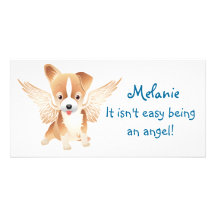 Jack Russell Terrier Angel Dog Photo Prints Custom Photo Card