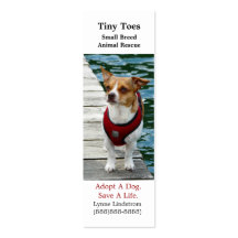 Jack Russell Terrier Dog Rescue Bookmark Biz Card Business Card