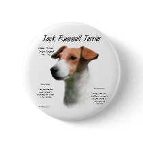 Jack Russell Terrier History Design Button