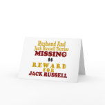 Jack Russell Terrier & Husband Missing Reward For