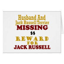 Jack Russell Terrier & Husband Missing Reward For Cards