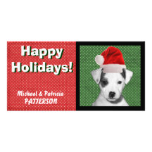 Jack Russell Terrier Puppy Custom Photo Card