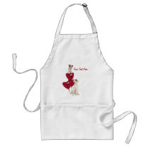 Jack Russell Terrier Really Cute Valentine Design aprons